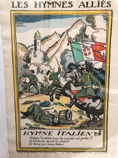 null After Roger GRILLON (1881-1938)

The Allied Anthems, Italian Anthem 

45 x 32...
