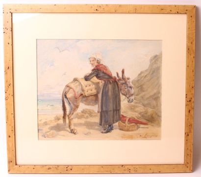 null Alfred QUESNAY DE BEAUREPAIRE (1830-1898)

L'âne des Korrigans, légende bretonne

Aquarelle...