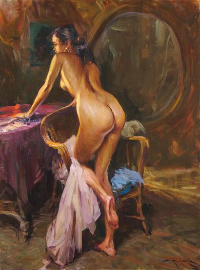 null Richard DURANDO TOGO (1910-?)

Jeune femme nue 

Huile sur toile, signée en...