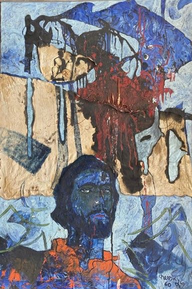 null Jacques CHEMAY (1938-1996)

Composition au visage bleu, 1960

Huile sur toile,...