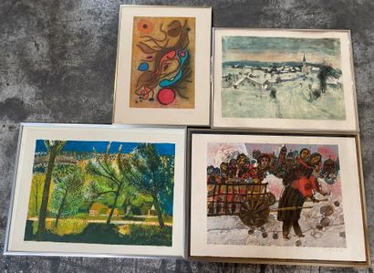 Set of four lithographs by Théo TOBIASSE...