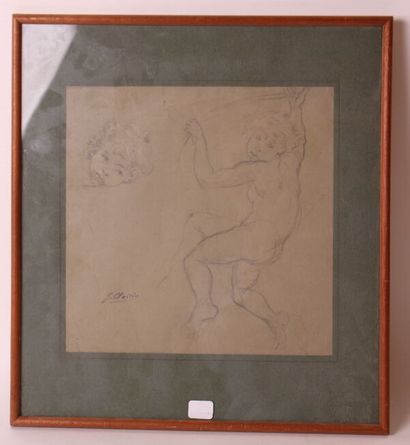 null Georges CLAIRIN (1843-1919)

Study for a putti

Pencil and chalk on paper. Bears...