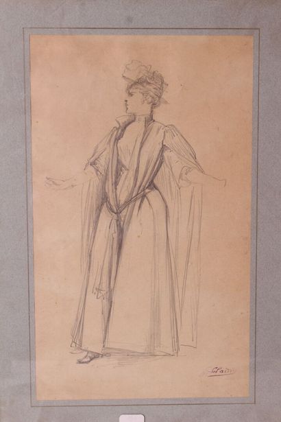 null Georges CLAIRIN (1843-1919)

Etude de femme debout 

Crayon sur papier. Porte...