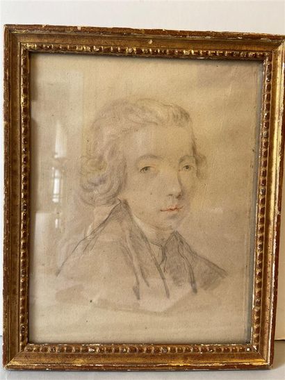 null School of the end of the 18th century.

Portrait of a man.

Three pencils on...