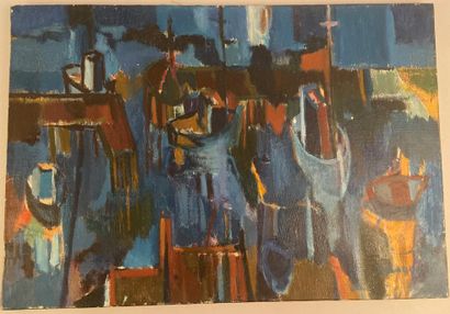 null Jean-Maxime RELANGE (1938-2017)

Composition abstraite à dominante bleue

Huile...
