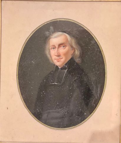 null French school of the 19th century 

Portrait of a churchman

Pastel on paper...
