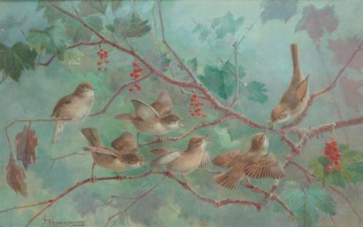 null Johannes Gerardus KEULEMANS (1842-1912)

The beakful of chicks 

Watercolour,...