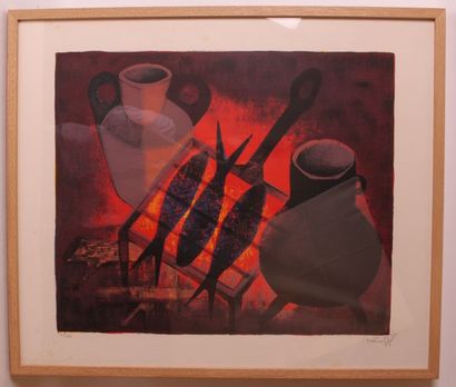 null Louis TOFFOLI (1907-1999)

Two lithographs : 

- The fishes in the wood fire

Lithograph,...