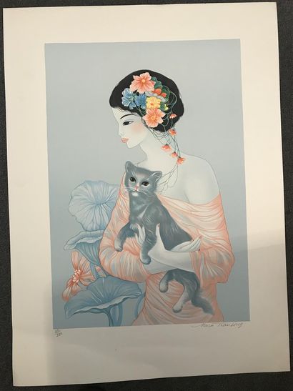 null Mara TRAN-LONG (1935)

Jeune femme au chat, Jeunne femme au chat et bouquet...