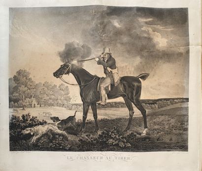 SET OF FOUR ENGRAVINGS : 

- The hunter at...