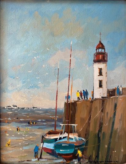 null Luc GENDRON (1945)

View of a lighthouse ; Saint Valéry

Two oils on canvas,...