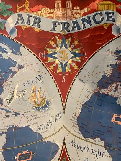 null Lucien Boucher (1889-1971)

Poster representing an Air France Planisphere. Printed...