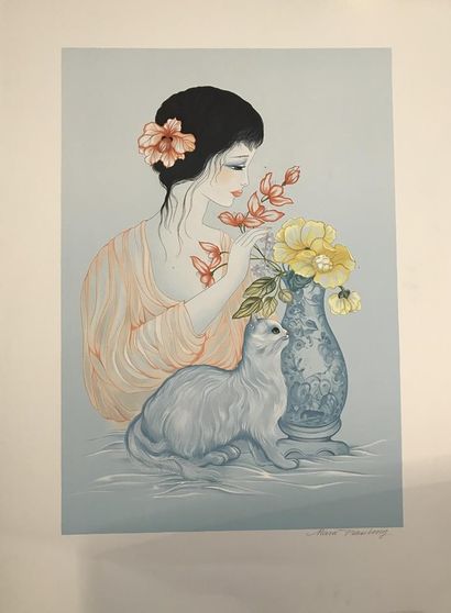 null Mara TRAN-LONG (1935)

Young woman with a cat, Young woman with a cat and a...