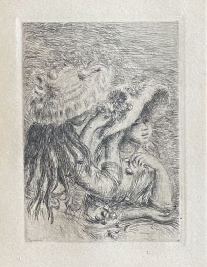 null SET of two engravings:

- One by Renoir signed in the lower left corner representing...