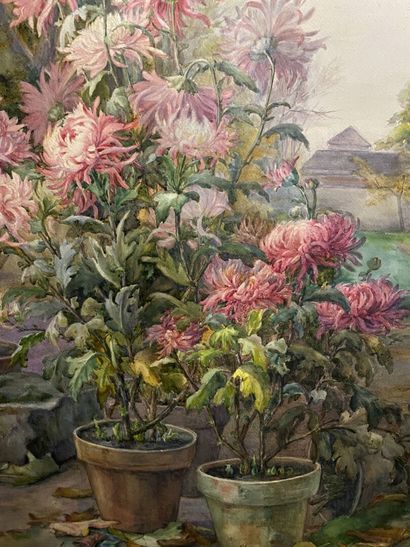 null Aline LAMY (1862-?)

Two pots of Dahlias 

Pastel signed lower right and dated...