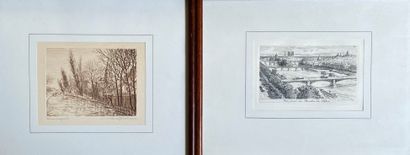 null Set of four color engravings representing the office boy, the cuckoo driver,...