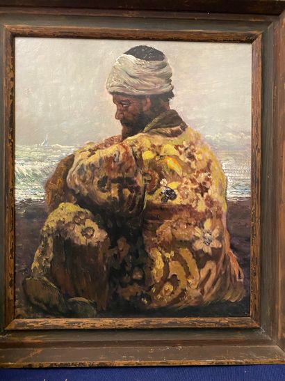 null Ecole Orientaliste (XXe)

Portrait d'homme assis face à la mer 

Huile sur isorel

42,5...