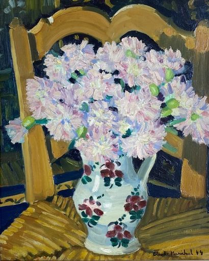 null Claude Maréchal (1925-2009)

Nature morte au vase de fleurs sur une chaise paillée,...