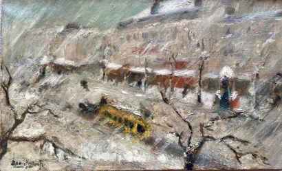 null Marcel BLOCH (1882-1966) 

Snowy landscape 

Oil on canvas signed lower left...