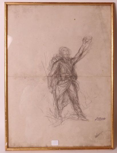 null Georges CLAIRIN (1843-1919)

Homme la main levée

Crayon sur papier. Cachet...