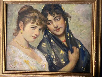 null Italian school (20th century) 

The two friends 

Oil on cardboard, signed lower...