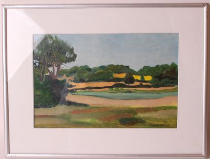 null Two gouaches representing landscapes: 



DOVRUM 

Landscape of provence

Gouache...