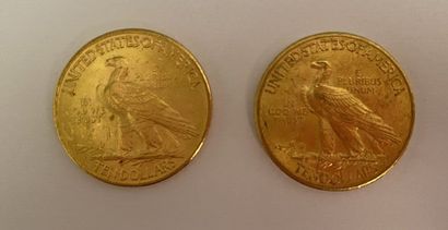 null *ETATS-UNIS, 2 pièces de 10 dollars en or, 1926.