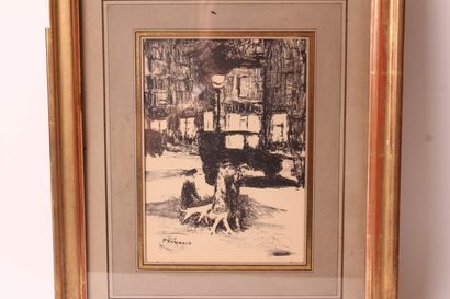null Pierre Bonnard

Scène animée au lampadaire

Lithographie signée en bas à gauche

Dim.:...