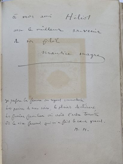 null Maurice MAGRE

La Montée aux enfers. Poésies. Paris, Le livre du bibliophile,...