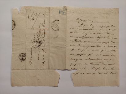 null HUGO (Victor) (1802-1885)					

Lettre autographe signée, à [Charles] Ratier,...