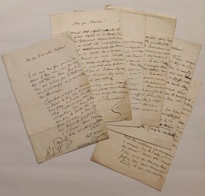 null MEYERBEER (Giacomo) (1791-1864). 6 documents. 

Correspondance de 6 lettres...