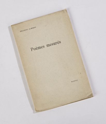 null Francis JAMMES. 

Poèmes mesurés. Paris, Mercure de France, 1908. In-12, broché.	

Lh.,...