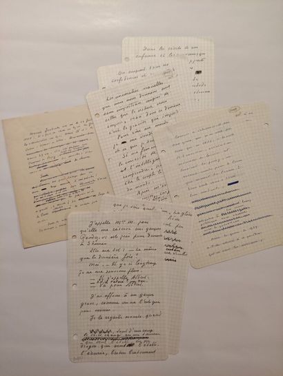 null JOUHANDEAU (Marcel) (1888-1979). 4 documents. 	

Manuscrit autographe (s.l.n.d.)...
