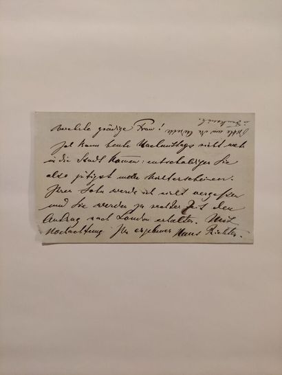 RICHTER (Hans) (1843-1916) 				

Carte autographes...