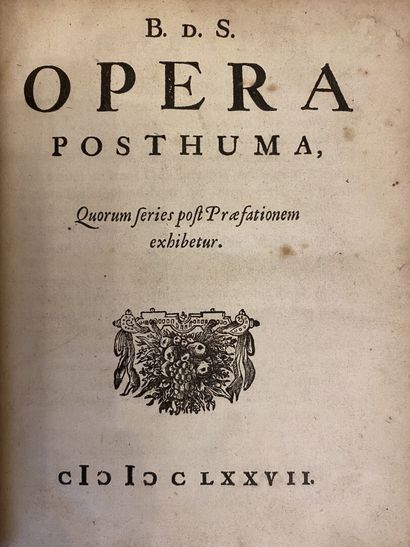 null SPINOZA

B. D. S. Opera Posthuma, Quorum series post praefactionem exhibetur....