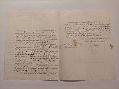 null JOMARD (François Edme) (1777-1862) 			

Lettre autographe signée à au Dr Perron,...
