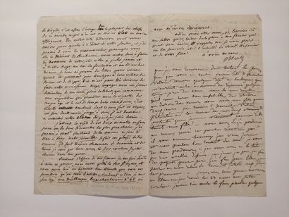 null DORVAL (marie) (1798-1849) 				

Long postscriptum autographe signé. 1 p. ¼...
