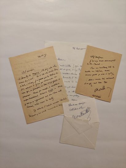 null MONTHERLANT ( Henry de) (1895-1972)			

 2 Lettres autographes signées, et carte...
