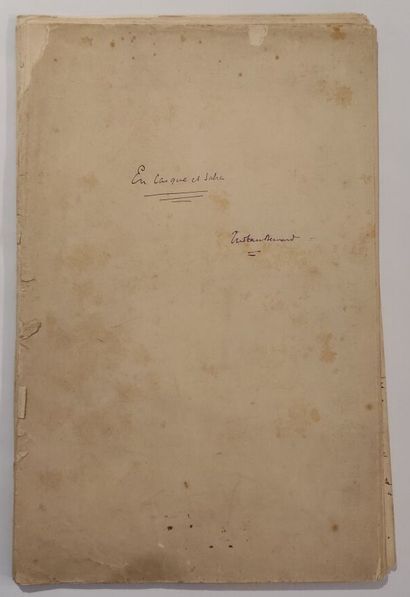 BERNARD (Tristan) (1866-1947)				

Manuscrit...
