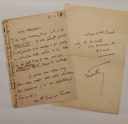 null MONTHERLANT ( Henry de) (1895-1972)		

 Lettre autographe signée à Tosi, 4 janvier...
