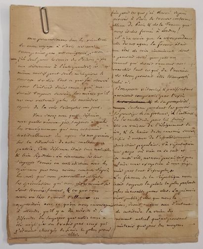 null [BONAPARTE] 							

Mémoire rédigé par un anonyme (Paris, s.d. Circa [1799-1804])...