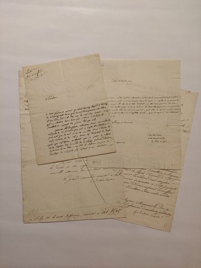 null LACÉPÈDE (Bernard Germain de) (1765-1825). 4 documents. 

2 lettres autographes...