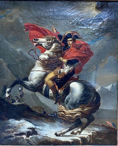 null D'après Jacques-Louis DAVID (1748-1825)

Bonaparte franchissant le Grand Saint-Bernard

Huile...