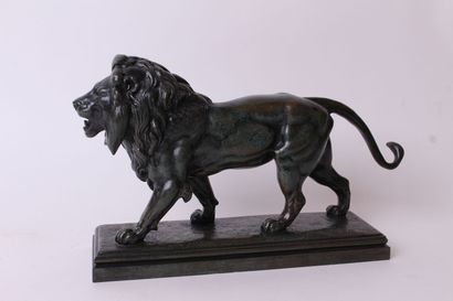null D'après Antoine Louis BARYE (1796-1875)

Lion marchant 

Epreuve en bronze à...