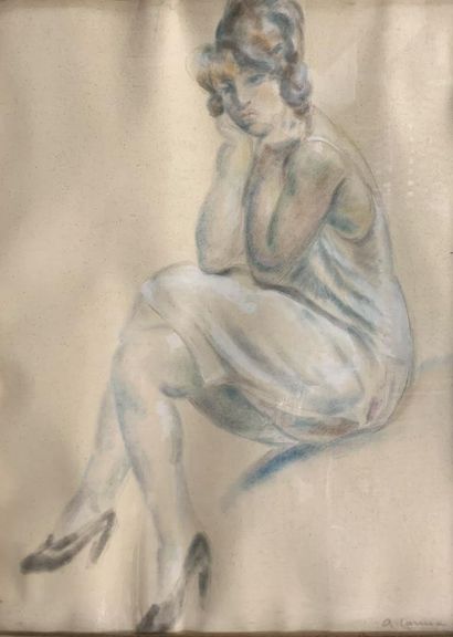 null Augustin CARRERA (1878-1952)

Portraits de femmes assises

Deux dessins au crayon,...