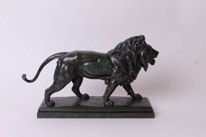null D'après Antoine Louis BARYE (1796-1875)

Lion marchant 

Epreuve en bronze à...