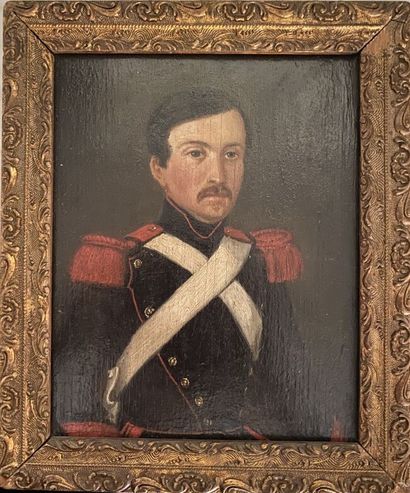 null ECOLE DU XIXe siècle 

Portrait d'un soldat du génie en uniforme

Huile sur...