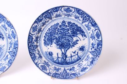 null DELFT

Two earthenware dishes with blue monochrome decoration of a tree of life...