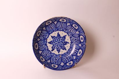 null MOROCCO

Large cup with decoration in blue monochrome of rosettes and stylized...