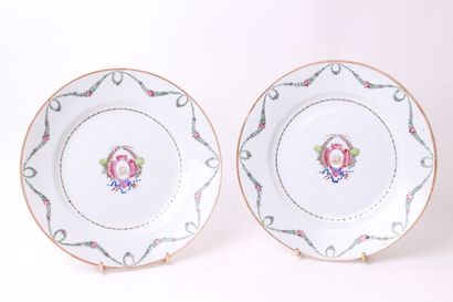 China


Two porcelain plates with polychrome...